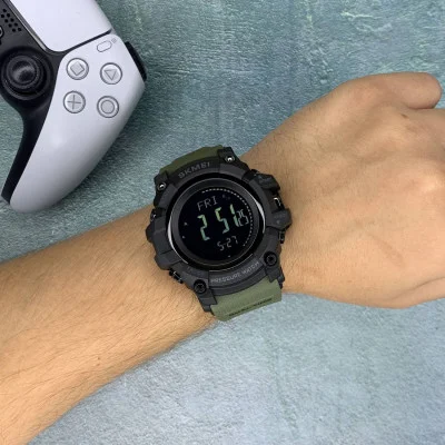 Чоловічий годинник Skmei 1358AG Army Green Smart Watch Compass