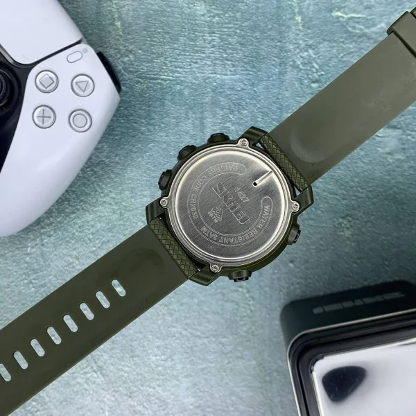 Чоловічий годинник Skmei 1427AG Army Green + Compass фото 5