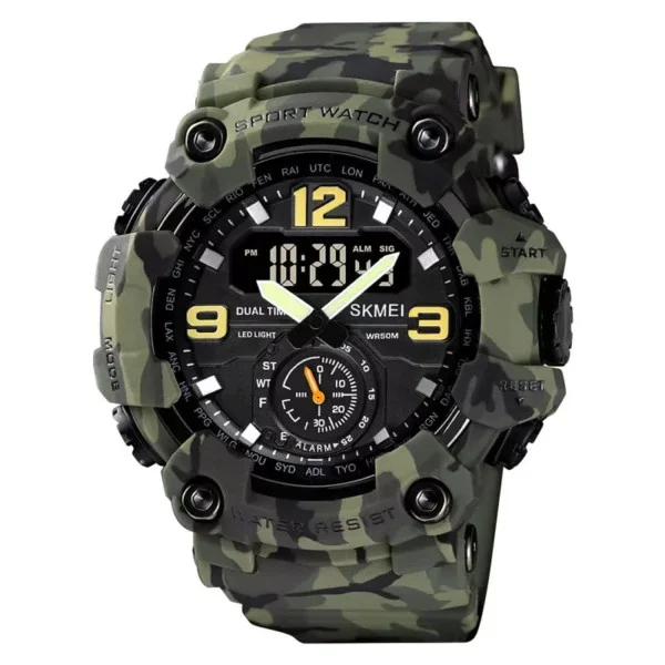 Мужские часы Skmei 1637CMGN Camo Green. фото 1