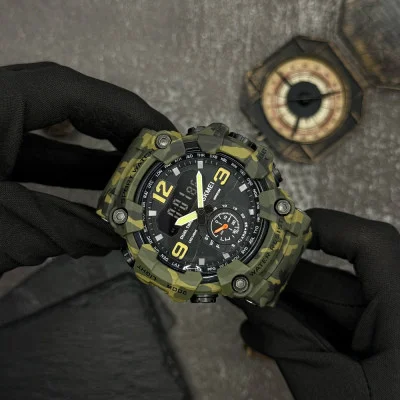 Чоловічий годинник Skmei 1637CMGN Camo Green.