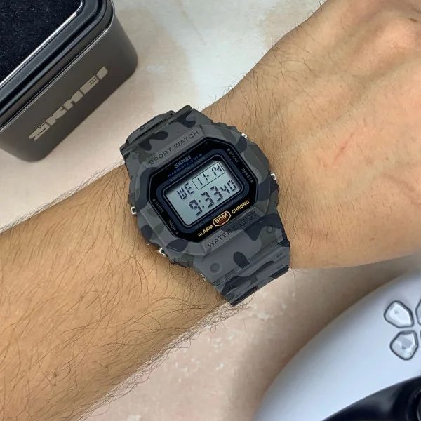 Чоловічий годинник Skmei 1628CMGY Camo gray фото 5