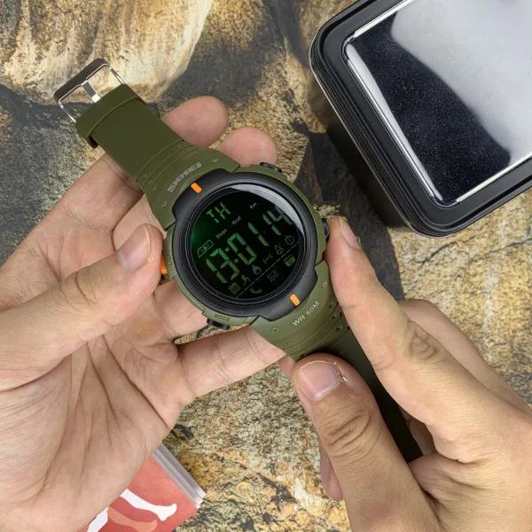 Чоловічий годинник Skmei 1301AG army green Smart Watch фото 3