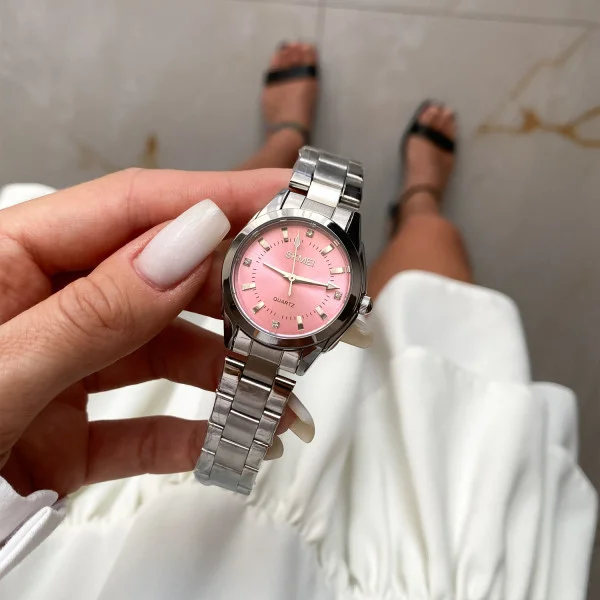 Жіночий годинник Skmei 1620SIPK Silver-Pink фото 6