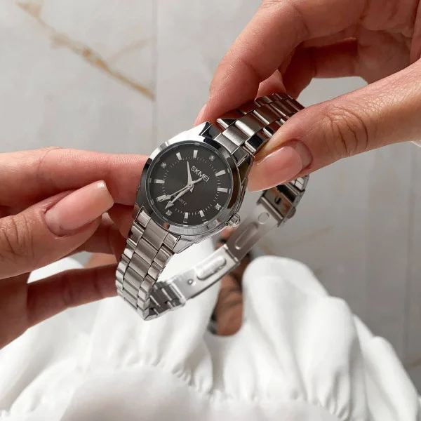 Жіночий годинник Skmei 1620SIBK Silver-Black фото 5