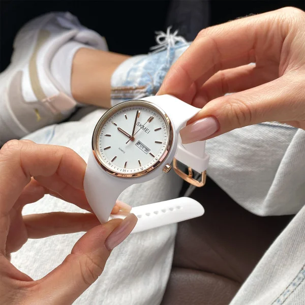 Жіночий годинник Skmei 1747WT White фото 3