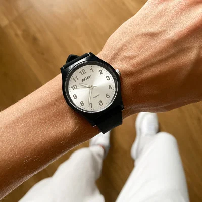 Жіночий годинник Skmei 1760BKSI Black-Silver