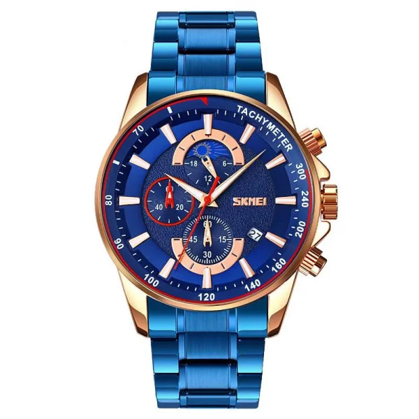 Чоловічий годинник Skmei 9250RGBU Rose Gold-Blue фото 1