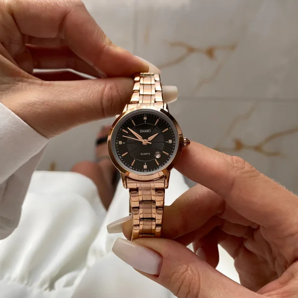 Жіночий годинник Skmei 1819RGBK Rose Gold-Black фото 5