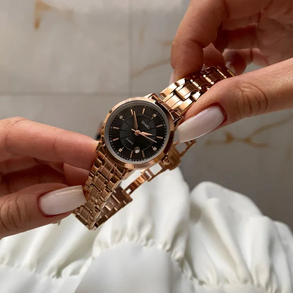 Жіночий годинник Skmei 1819RGBK Rose Gold-Black фото 6