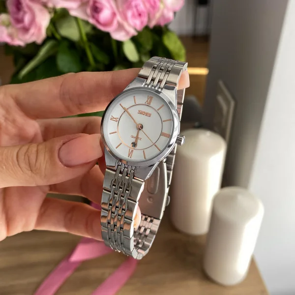 Жіночий годинник Skmei 9139WTGD-S White-Gold S фото 7
