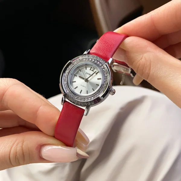 Женские часы Skmei 1855SIRD Silver-Red фото 5