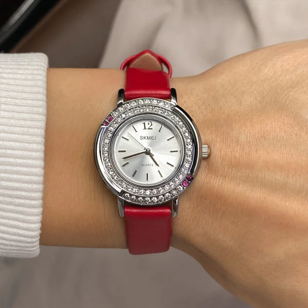 Женские часы Skmei 1855SIRD Silver-Red фото 6