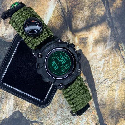 Чоловічий годинник Skmei 1356AGPK Army Green Tactic Compass