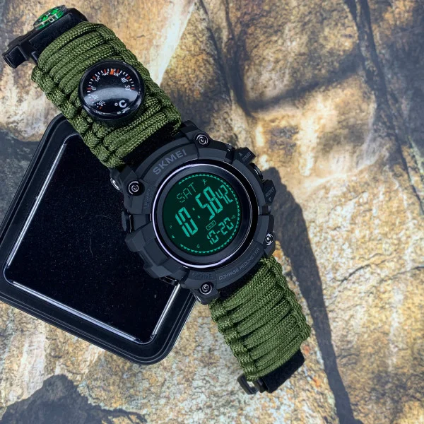 Мужские часы Skmei 1356AGPK Army Green Tactic Compass фото 7