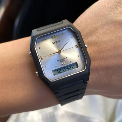 Мужские часы Skmei 1604BKSI Silver-Black