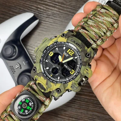 Чоловічий годинник Skmei 1155BNCMAG Camo Green