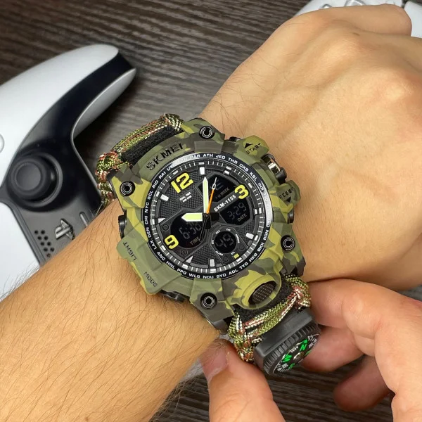 Чоловічий годинник Skmei 1155BNCMAG Camo Green фото 7