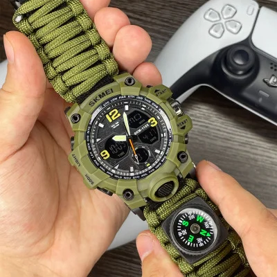 Чоловічий годинник Skmei 1155BNAG Army Green