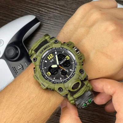 Чоловічий годинник Skmei 1155BNAG Army Green