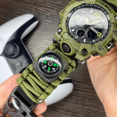 Чоловічий годинник Skmei 1155BNAG Army Green
