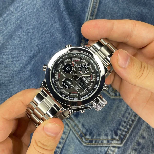 Чоловічий годинник Skmei 1515SI Silver фото 6