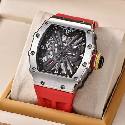 Мужские часы Pagani Design PD-1738 Silver-Red