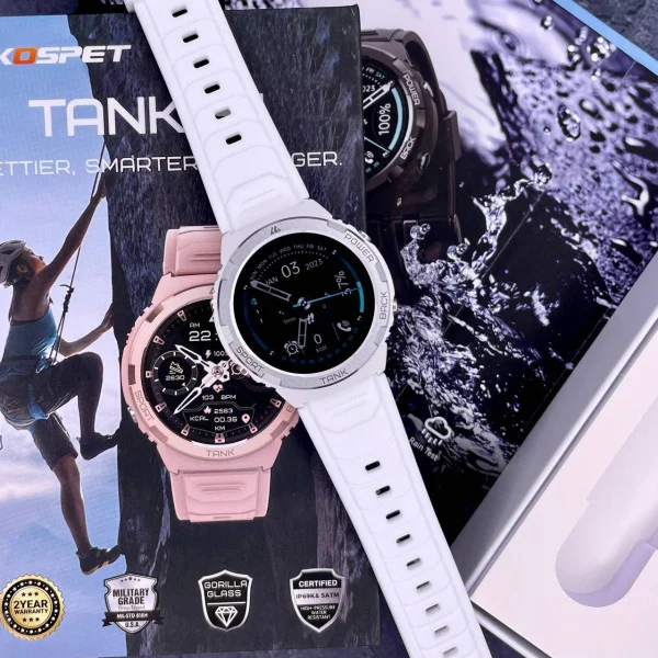 Спортивные Умные Часы с Компасом Kospet Tank S1 White + Спортивные Режимы, Водозащита, Звонки, Пульсометр фото 23
