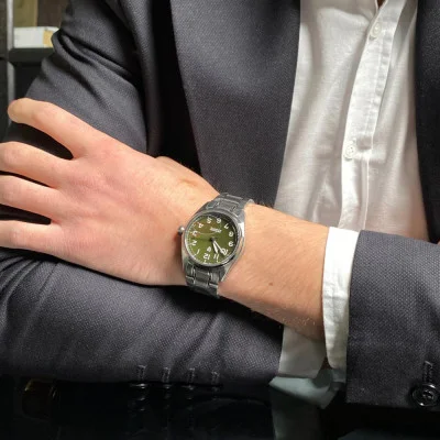 Чоловічий годинник Pagani Design PD-1717 Silver-Green