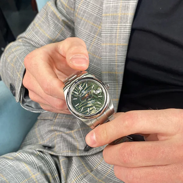 Мужские часы Pagani Design PD-1715 Silver-Green фото 6