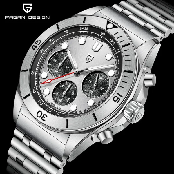 Чоловічий годинник Pagani Design PD-1705-1 Silver-Silver Steel фото 4