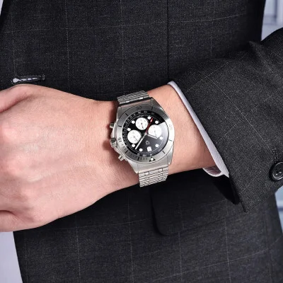 Мужские часы Pagani Design PD-1705-1 Silver-Black Steel