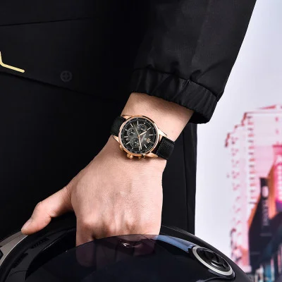 Чоловічий годинник Pagani Design YS008 Rose Gold-Brown