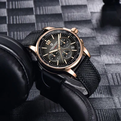 Чоловічий годинник Pagani Design YS008 Rose Gold-Brown