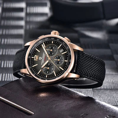 Чоловічий годинник Pagani Design YS008 Rose Gold-Brown