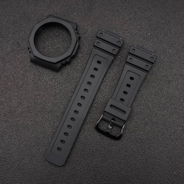 Ремешок + безель (рант) для Casio G-Shock GA-2100 Black BK фото 3