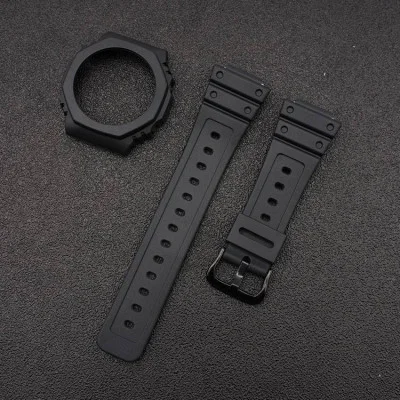 Ремінець + безель (рант) для Casio G-Shock GA-2100 Black BK