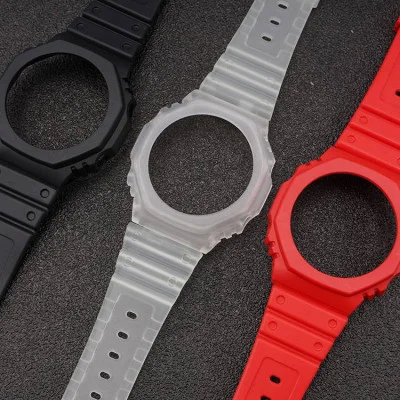 Ремінець + безель (рант) для Casio G-Shock GA-2100 Red SI