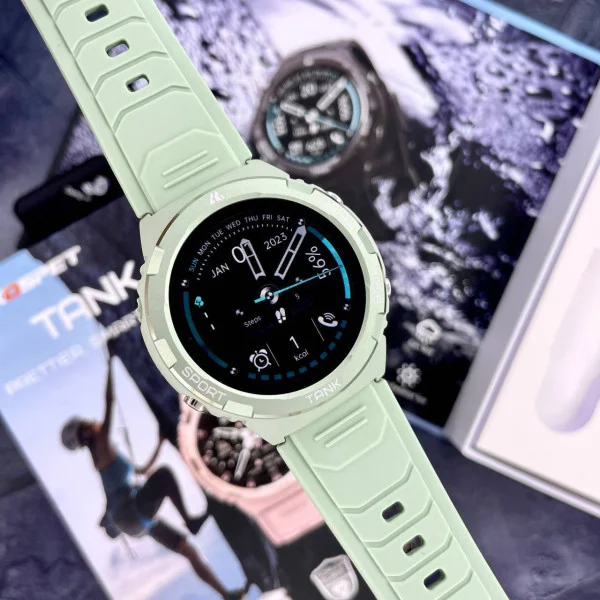 Женские Умные Часы с Компасом Kospet Tank S1 Green + Спортивные Режимы, Звонки, Пульсометр фото 21