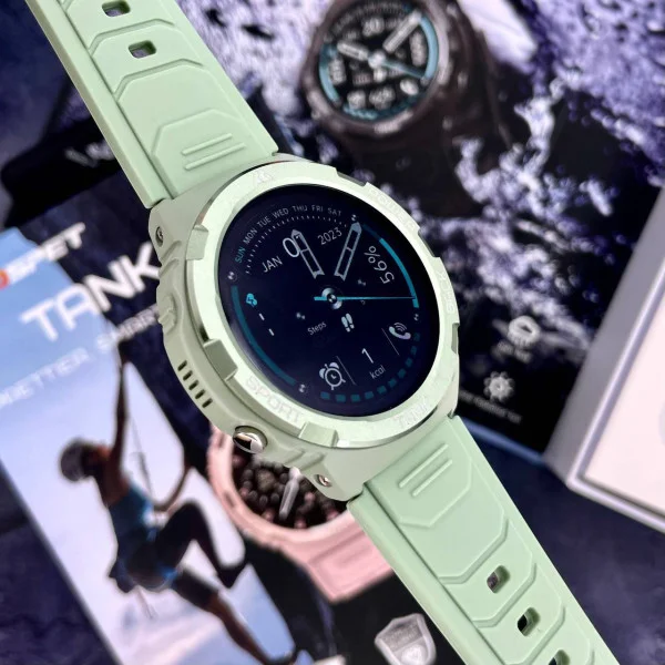 Женские Умные Часы с Компасом Kospet Tank S1 Green + Спортивные Режимы, Звонки, Пульсометр фото 22