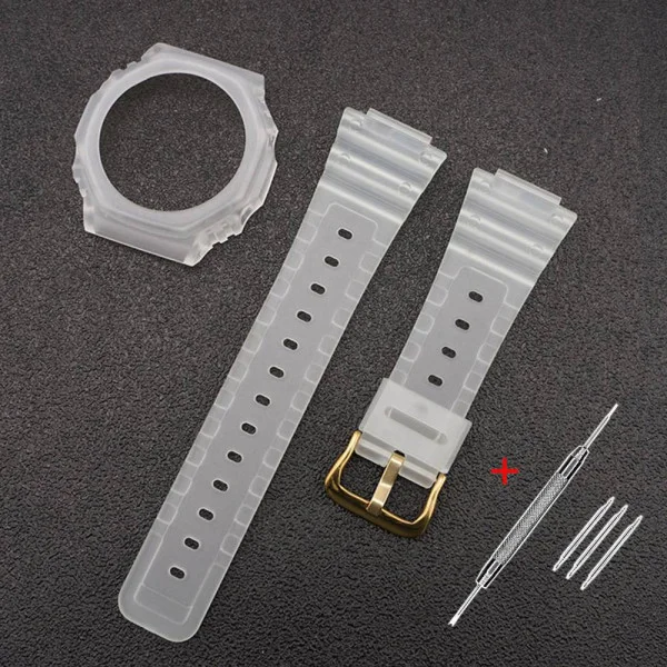 Ремешок + безель (рант) для Casio G-Shock GA-2100 Transl BK фото 1