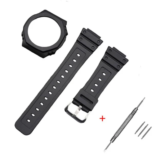 Ремешок + безель (рант) для Casio G-Shock GA-2100 Black SI фото 1