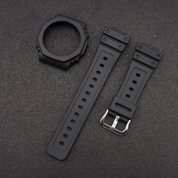 Ремешок + безель (рант) для Casio G-Shock GA-2100 Black SI фото 3