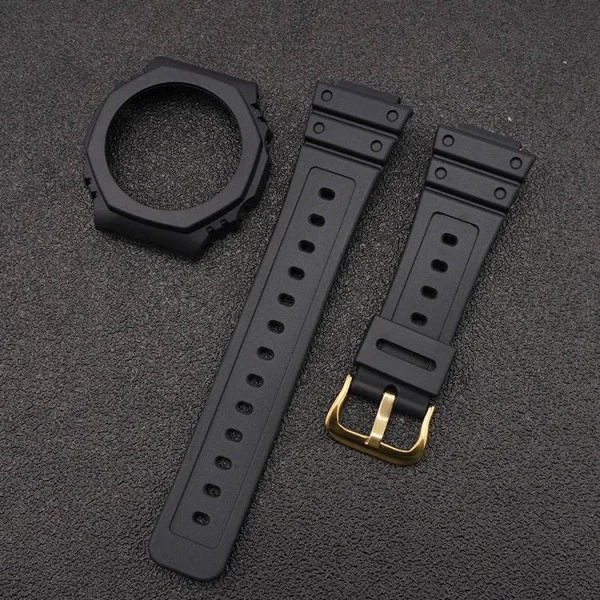 Ремешок + безель (рант) для Casio G-Shock GA-2100 Black GD фото 3