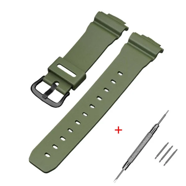 Ремешок для Casio G-Shock DW-6900 Army Green BK фото 1