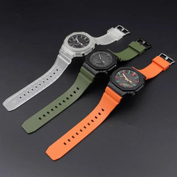 Ремешок для Casio G-Shock GM-2100 B Army Green BK фото 8