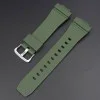 Ремешок для Casio G-Shock GM-2100 GA2100/2110 Army Green Silver фото 3