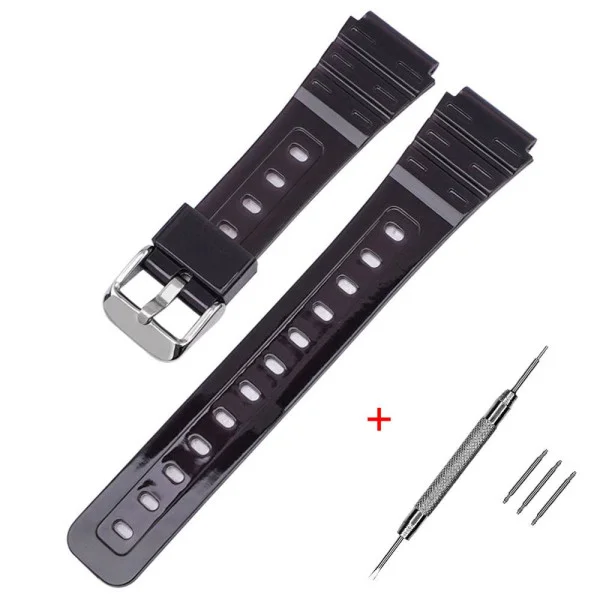 Ремешок для Casio F-91W Jelly Black SI фото 1