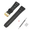 Ремешок для Casio G-Shock 20mm:CA-53W CA-61W FT-100W W-520U W-720G Black Gold фото 2