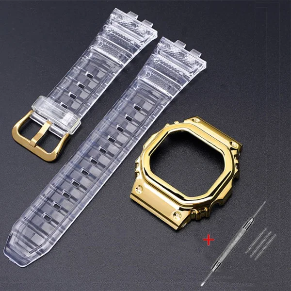 Ремінець + безель (рант) для Casio G-Shock GMW-B5000 Transp GD фото 1