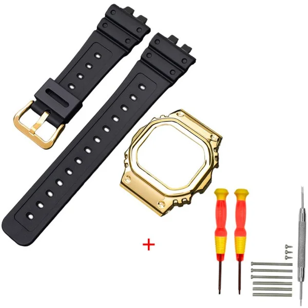 Ремешок + безель (рант) для Casio G-Shock GMW-B5000 Black GD фото 1